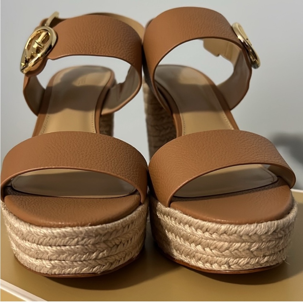 Michael Kors Camel Wedge Sandals - Picture 5 of 8